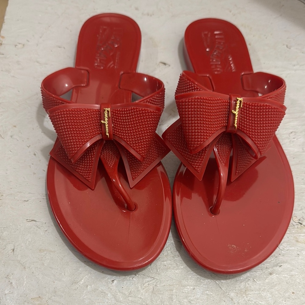 Red Bow Sandals